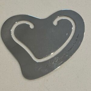 Tiffany & Co. Elsa Peretti Heart Bookmark Sterling Silver 925.